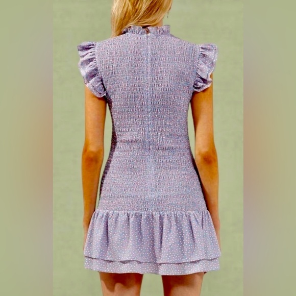 French Connection Elao Verona Crepe Mini Dress in Forget Me Not Combo - Picture 5 of 10